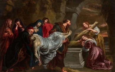 Attribué Willem van Herp Anvers, vers 1614 - 1677 La mise au tombeau du Christ