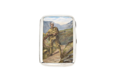 Boer War interest: a Victorian silver and enamel cigar case
