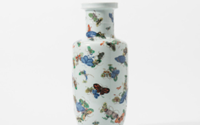 A Chinese famille verte 'butterfly' vase