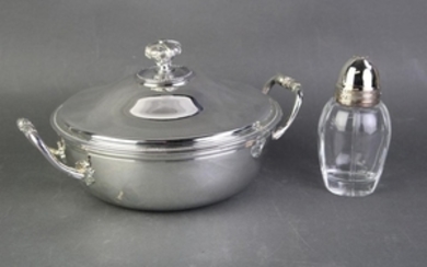 Christofle Suite Of Items Including Tureen, Scissors And Lidded Salt
