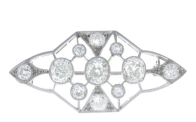 A diamond brooch.