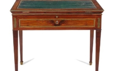 A Directoire Mahogany Drafting Table Height 29 1/2 x