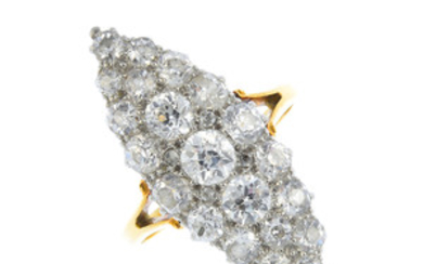 An early 20th century platinum and gold diamond cluster ring. View more details