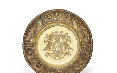 An English gilt silver plate