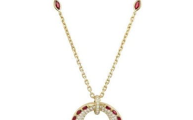 Genesi Ruby and Diamond Necklace