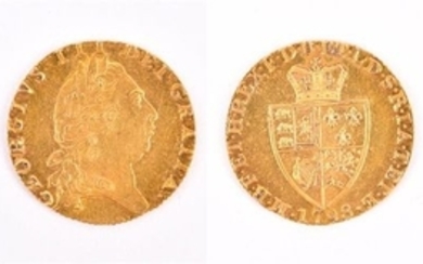 GEORGE III, 1760-1820. GUINEA, 1798 Obv: Laureate bust right. Rev: Crowned 'spade'-shaped shield. EF. (1 coin)