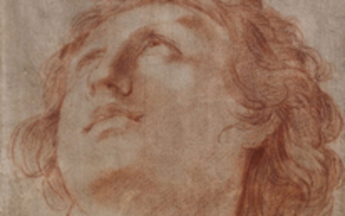 Giovanni Francesco Barbieri, Il Guercino (Cento 1591-1666 Bologna), Head of a youth, looking up