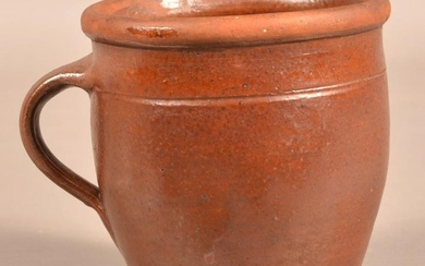 Glazed Redware Apple Butter Jar Attributed to Henry