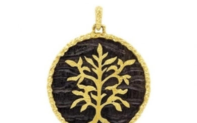 Gold and Horn 'Tree of Life' Pendant, Chaumet, Paris