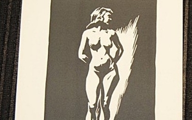 Hans Kongslev: Six nude models. Signed Kongslev. Woodcut on paper. 40×28 cm. (6)