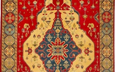Hand-knotted Finest Gazni Red Wool Rug 9'10" x 15'1"
