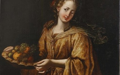 Italian School, oil, portrait of a noblewoman