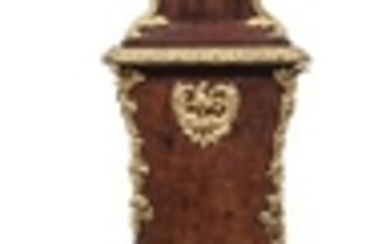 * A Louis XV Style Gilt Bronze Mounted Parquetry Tall Case Clock