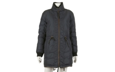Marni Navy Quilted Coat, parka style jacket, labelled...