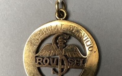 Médaille de service en or 1412, cadeau Roussel...