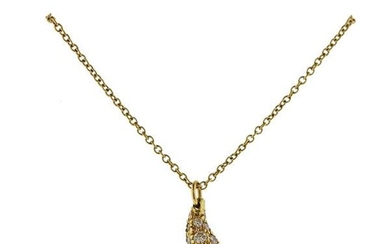 Tiffany & Co Peretti Diamond Teardrop Pendant