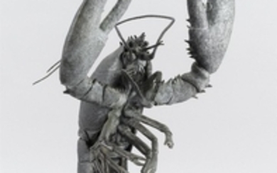 SCOTT SHAFFER, Colorado, Contemporary, "Cha Cha Cha" (Maine Lobster)., Bronze, height 19.75".