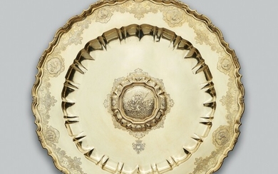 An Augsburg silver gilt rosewater bowl for the von Preysing counts
