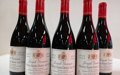5 Btls Morey Saint Denis 1er Cru. Les Monts Luisants. Grand vin de la Bourgogne....