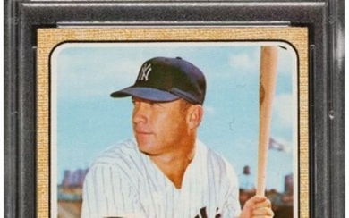 56847: 1968 Topps Mickey Mantle #280 PSA Mint 9. Even t