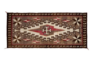 Navajo Rug with Vallero Stars 109 1/2 x 51 inches