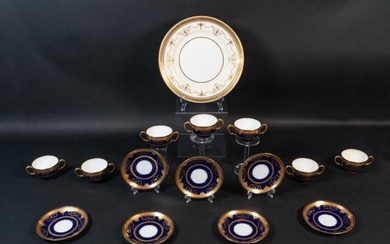 7 Mintons for Tiffany & Co. Cobalt Cups & Saucers
