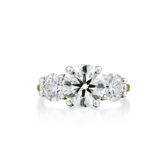 A Three-Stone Diamond Ring