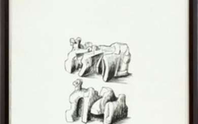 HENRY SPENCER MOORE LITHOGRAPH, C. 1967