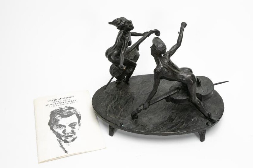 David Smithson, "Cellodamene", Signed Bronze