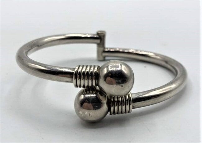 .925 Sterling Silver Modern Design Bangle Bracelet