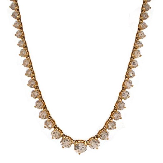 Diamond Gold Line Necklace