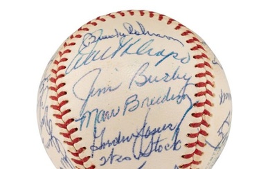 A 1960 Baltimore Orioles Team Signed Autograph Baseball