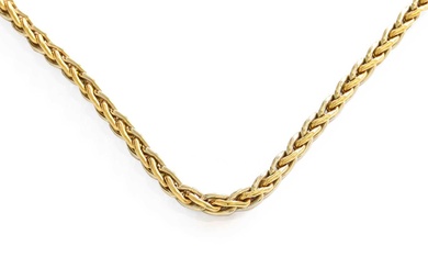 A 9 Carat Bi-Colour Gold Fancy Link Necklace, length 46cm...