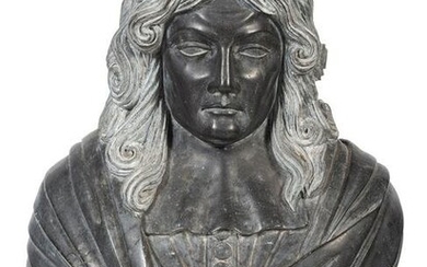 A Carved Stone Portrait Bust