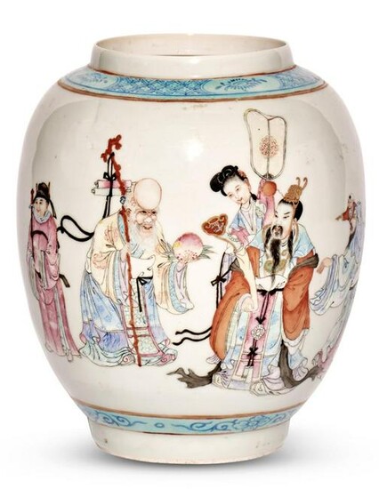 A Chinese Enameled Eggshell Porcelain Lantern Shade