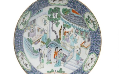 SOLD. A Chinese enamelled porcelain dish, Qing 19th c. Diam. 35 cm. – Bruun Rasmussen Auctioneers of Fine Art