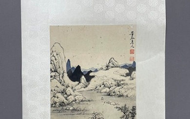 A Chinese ink landscape painting on paper, Shi Tao