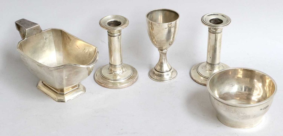 A Collection of Assorted Silver, comprising a sauceboat, by Henry...