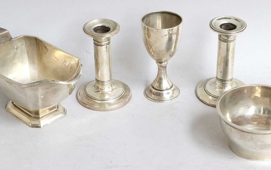A Collection of Assorted Silver, comprising a sauceboat, by Henry...