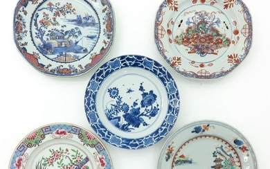 A Collection of Five Chinese Plates