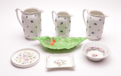 A Collection of Porcelain Wares inc Czech, Minton and Carlton Ware