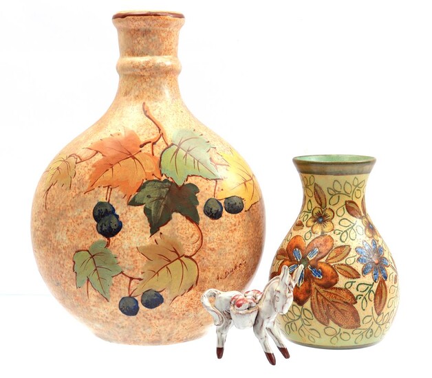 (-), A. Dubois earthenware vase, 30 cm high,...