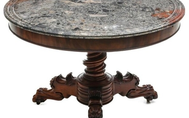 A FINE AND HANDSOME 19TH C. LOUIS PHILIPPE CENTER TABLE