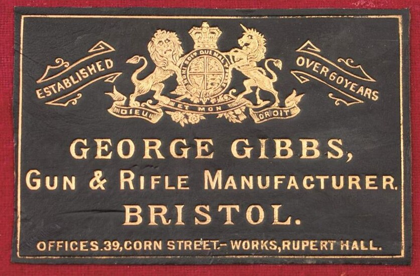 A GEORGE GIBBS MATCH RIFLE CASE, 48inches over all, the