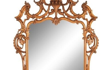 A George II Style Carved Walnut Mirror