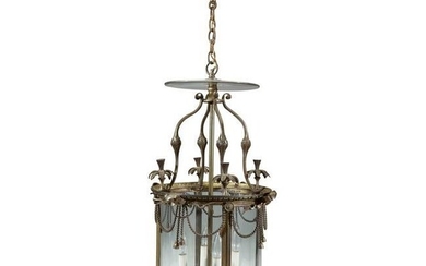 A George III gilt-bronze four-light lantern, Late 18th