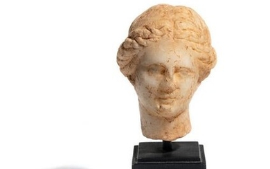 A Greek Marble Head of Aphrodite Height 3 1/2 inches.