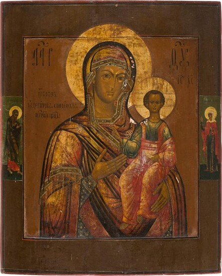 A LARGE ICON SHOWING THE SMOLENSKAYA MOTHER OF GOD