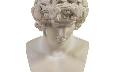 A Large Plaster Bust of Dionysus