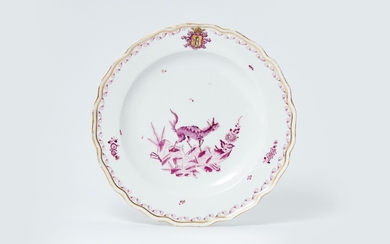 A Meissen porcelain dinner plate from the Münchhausen service